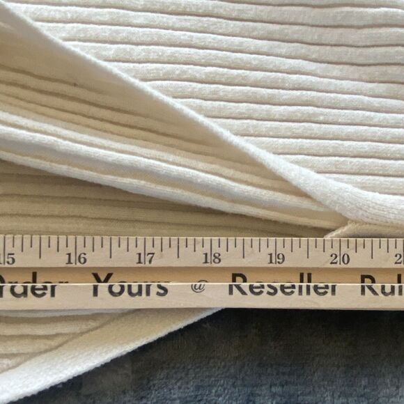 Free People Sweater Billie Mock Neck Womens XS Ivory Crop Ribbed Oversized Boho - Picture 12 of 15